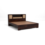Truxuen Sheesham Wood Queen Size Bed Without Storage (Walnut Finish)