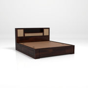 Truxuen Sheesham Wood Queen Size Bed With Storage (Walnut Finish)