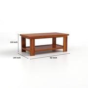 Ilventhor Sheesham Wood Center Table (Honey Finish)