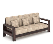 New Outer 6 Seater Solid Wood Sofa (Walnut Finish)
