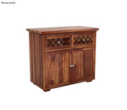 Lothrion Sheesham Wood Cabinet and Sideboard (Honey Finish)
