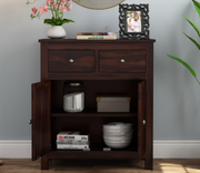 Ivendral Sheesham Wood Cabinet and Sideboard (Walnut Finish)