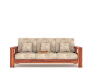 New Outer 5 Seater Solid Wood Sofa (Honey Finish)