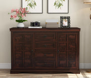 Xorven Sheesham Wood Cabinet and Sideboard (Walnut Finish)