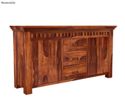 Joventhis Sheesham Wood Cabinet and Sideboard (Honey Finish)