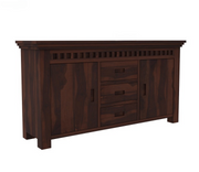 Joventhis Sheesham Wood Cabinet and Sideboard (Walnut Finish)