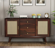 Wynthralis Sheesham Wood Cabinet and Sideboard (Walnut Finish)