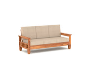 Fenwick 3+3 Seater Solid Wood Sofa (Honey Finish)