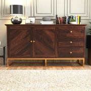 Raltharin Sheesham Wood Cabinet and Sideboard (Walnut Finish)
