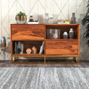 Sythorin Sheesham Wood Cabinet and Sideboard (Honey Finish)
