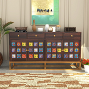 Penthris Sheesham Wood Cabinet and Sideboard (Walnut Finish)