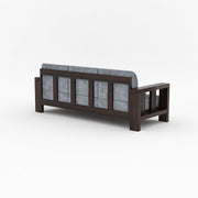 Outer 5 Seater Solid Wood Sofa (Walnut Finish)