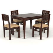 Selvian Sheesham Wood Dining Set 4 Seater (Walnut Finish)