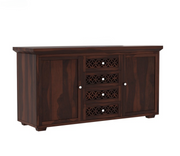 Olythian Sheesham Wood Cabinet and Sideboard (Walnut Finish)