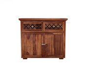 Lothrion Sheesham Wood Cabinet and Sideboard (Honey Finish)