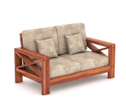 X-Sofa 6 Seater Solid Wood Sofa (Honey Finish)