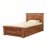Armania Sheesham Wood 2 Drawer Single Bed (Natural Finish)