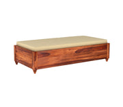 Velthanis Sheesham Wood Storage Divan with Mattress (Honey Finish)