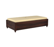 Velthanis Sheesham Wood Storage Divan with Mattress (Walnut Finish)