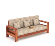 New Outer 5 Seater Solid Wood Sofa (Honey Finish)