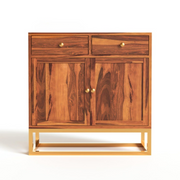 Thorlentis Sheesham Wood Cabinet and Sideboard (Honey Finish)