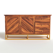 Raltharin Sheesham Wood Cabinet and Sideboard (Honey Finish)