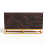 Raltharin Sheesham Wood Cabinet and Sideboard (Walnut Finish)
