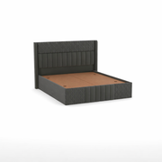 NATRAJ ART & CRAFT Solid Wood Queen Size Upholstered Bed with Box Storage | Luxury Double Bed Cot with Premium Cushioned High Headboard & Diamond Quilted Footboard | Modern Bedroom Furniture