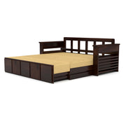 Aryavex Sheesham Wood 3 Seater Sofa Bed With Storage (Walnut Finish)