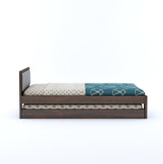 Wyndor Sheesham Wood Trundle Bed (Walnut Finish)