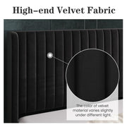 Lort Upholstered Queen Size Bed Without Storage (Black)