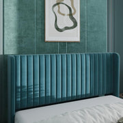 Lort Upholstered Queen Size Bed Without Storage (Bottle Green)