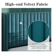 Lort Upholstered Queen Size Bed Without Storage (Bottle Green)