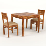 Selvian Sheesham Wood Dining Set 2 Seater (Honey Finish)