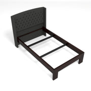 Jilvueen Sheesham Wood Single Size Bed Without Storage (Walnut Finish)