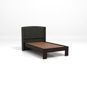 Jilvueen Sheesham Wood Single Size Bed Without Storage (Walnut Finish)