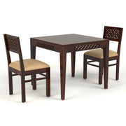 Selvian Sheesham Wood Dining Set 2 Seater (Walnut Finish)