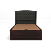 Jilvueen Sheesham Wood Single Size Bed With Storage (Walnut Finish)