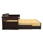 Aryavex Sheesham Wood 3 Seater Sofa Bed With Storage (Walnut Finish)