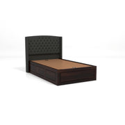 Jilvueen Sheesham Wood Single Size Bed With Storage (Walnut Finish)