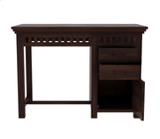 Calvithor Sheesham Wood Study Table with Pull Out Drawers and Cabinet (Walnut Finish)
