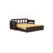 Aryavex Sheesham Wood 3 Seater Sofa Bed With Storage (Walnut Finish)