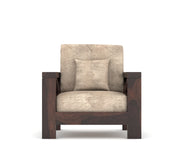 X-Sofa 6 Seater Solid Wood Sofa (Walnut Finish)