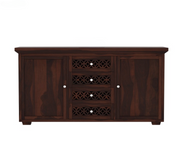Olythian Sheesham Wood Cabinet and Sideboard (Walnut Finish)