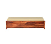 Velthanis Sheesham Wood Storage Divan with Mattress (Honey Finish)