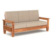 Fenwick 3 Seater Solid Wood Sofa (Honey Finish)