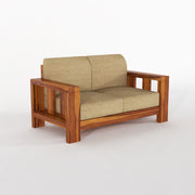 Outer 6 Seater Solid Wood Sofa (Honey Finish)