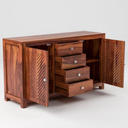 Uxenthor Sheesham Wood Cabinet and Sideboard (Honey Finish)