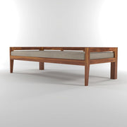Novren Sheesham Wood Divan with Mattress (Honey Finish)