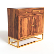 Thorlentis Sheesham Wood Cabinet and Sideboard (Honey Finish)
